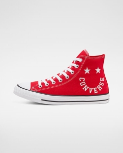 Converse Cheerful Chuck Taylor All Star Női Magasszárú Fekete/Piros/Fehér | KHXMAER-HU